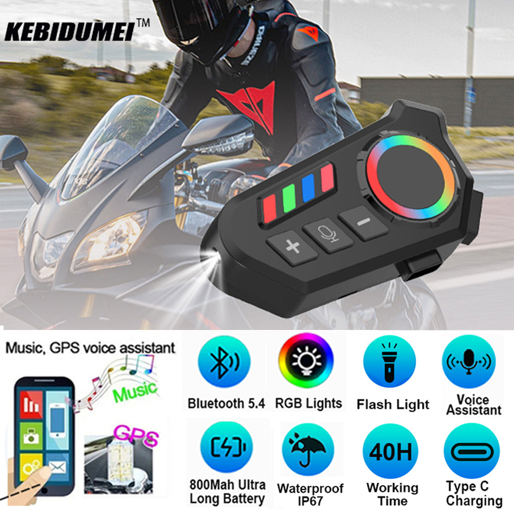 K06A Wireless Helmet Headset – RGB Control & Noise Reduction