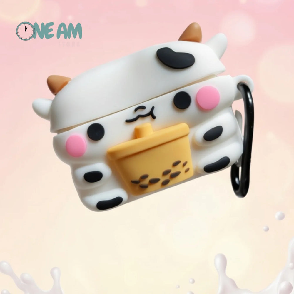 AirPod Pro with Kawaii Cow Case