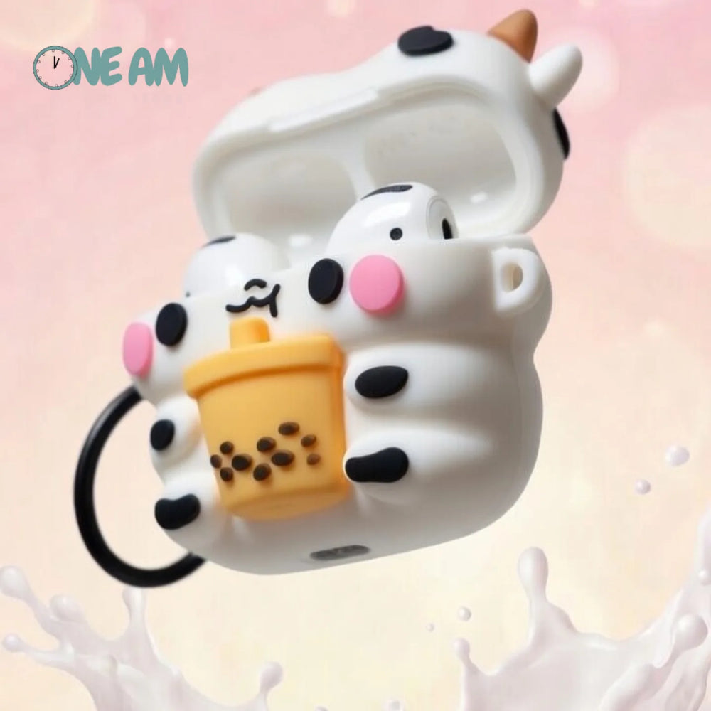 AirPod Pro with Kawaii Cow Case